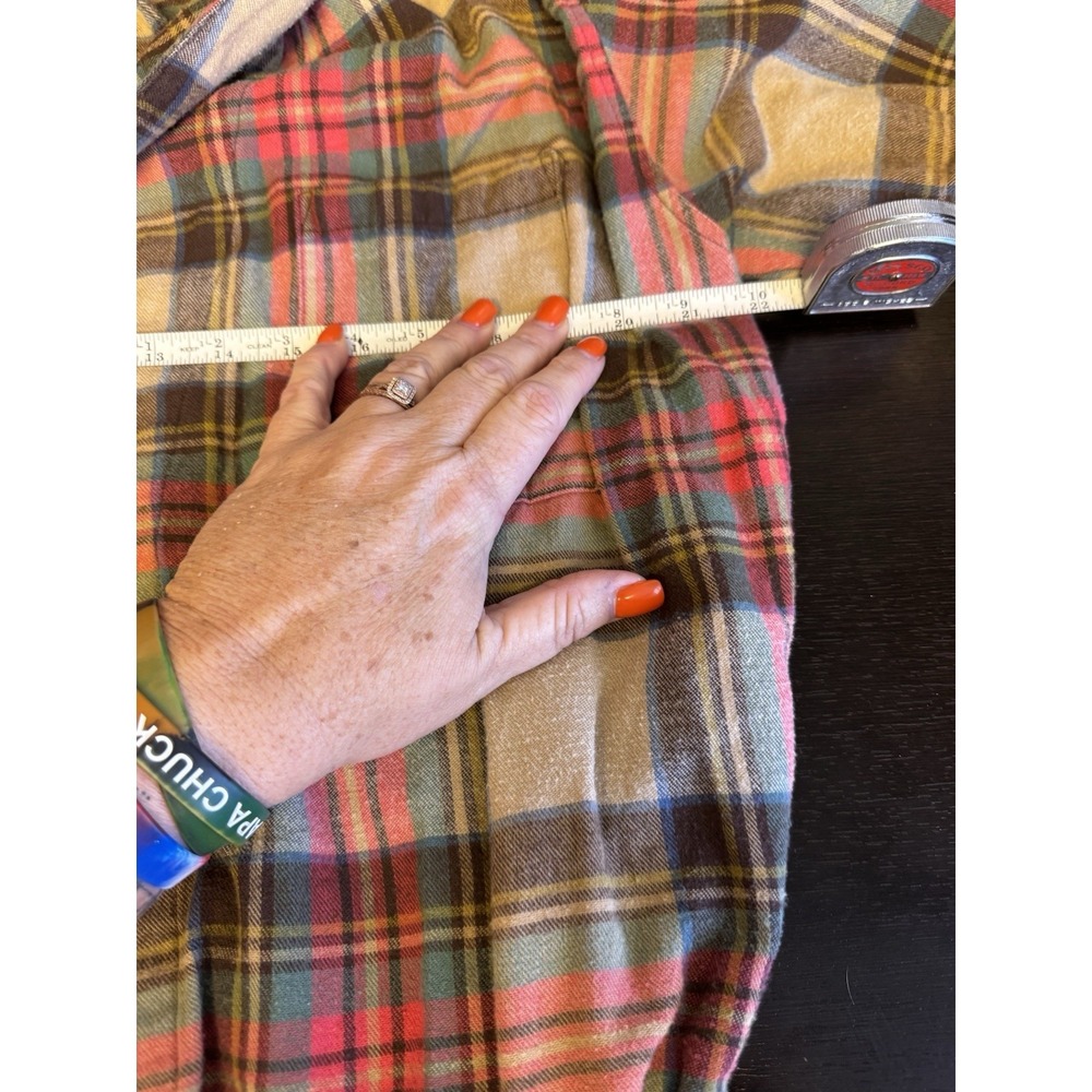 L.L. Bean Plaid Flannel Robe - Picture 3 of 4